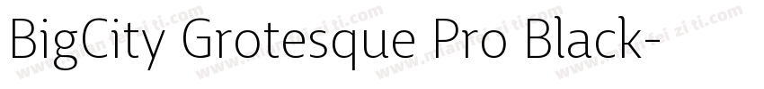 BigCity Grotesque Pro Black字体转换